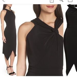 Harlan Twist Asymmetrical Cocktail Dress